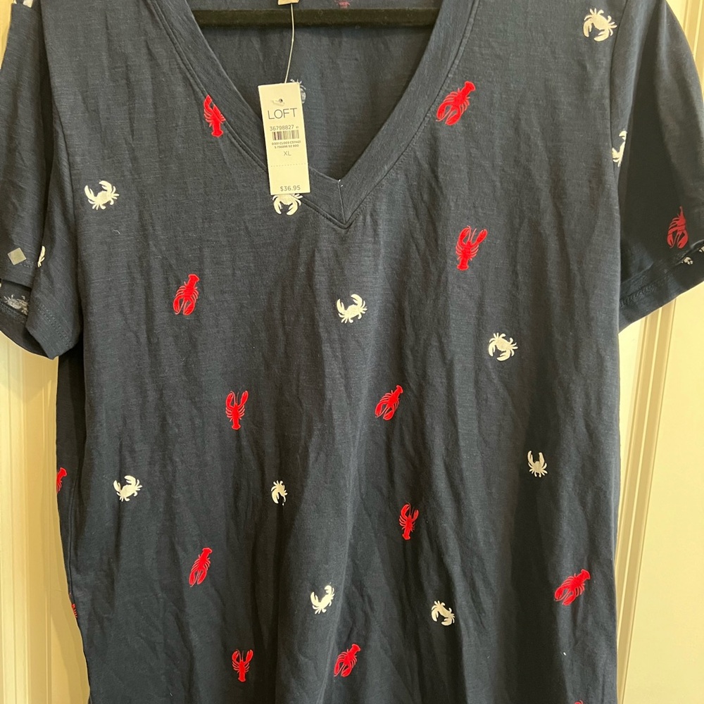 Loft coastal print t shirt. - Picture 2 of 5